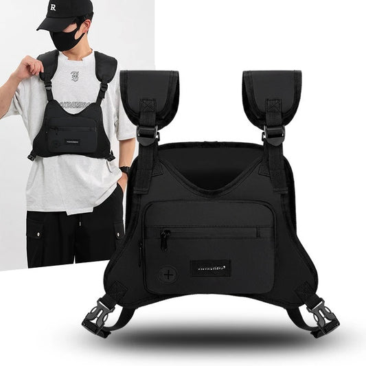 Chest Bag Waist Bag Hip Hop Streetwear Large Capacity Sports Casual Tactical Vest Bags for Men