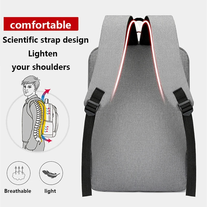 Waterproof Oxford Laptop Backpack for Men 15.6 Inch USB Charging Business Travel School Backpack High Capacity