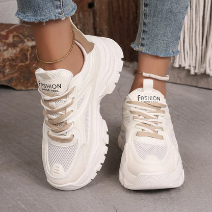 Women Sneakers New Fashion Platform Sport Shoes Women New Summer Casual Chunky Sneakers Women Breathable Mesh Platform Shoes