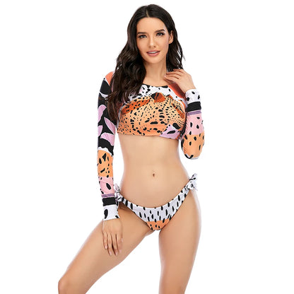 Women Surfing Two Piece Swimsuit