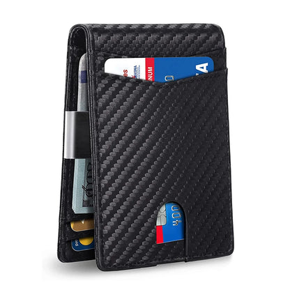 Rfid Microfier Leather Luxury Men Wallets Money Bag Slim Thin Man Card Holder Wallet for Men Short Purse Male Vallet Billfold