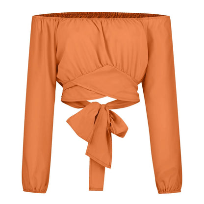 Women's Long Sleeve Off-the-shoulder Top