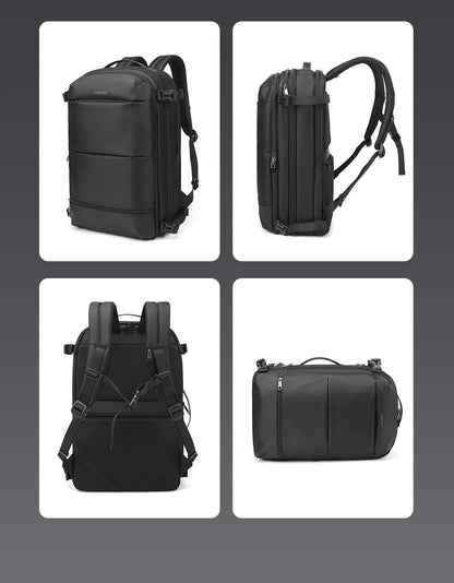 Tigernu Vacuum Compression Backpacks Men Travel Backpack Expandable USB Bag Large Capacity 17 Laptop Bags For Schoo Cabin Bags