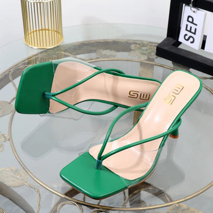 women stiletto flip flops