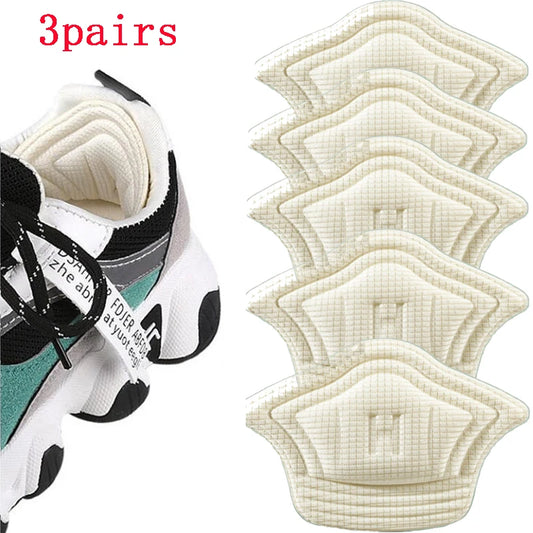 3pair/6pcs Insoles Patch Heel Pads for Sport Shoes Back Sticker Adjustable Size Antiwear Feet Pad Cushion Heels Insert Insole
