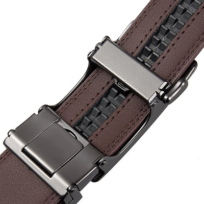 Men's Leather Belts Fashion Automatic Buckle Cowskin Male Belt Luxury Designer Black Brown 3.5cm Plus Size 130 140 150 160 170cm