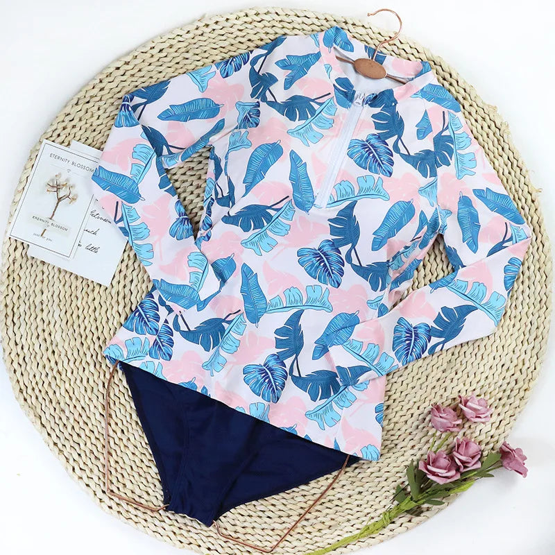 Women Surfing Two Piece Swimsuit