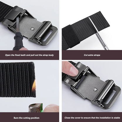 Fashion Men's Belt, Men’s Designer Belts  Alloy Automatic Buckle, Canvas Belt, Sports Belt, Large Size 110-160cm Automatic Belt