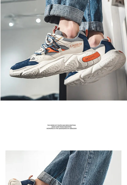 2024 Autumn Men Shoes Fashion Chunky Sneakers Height Increasing Casual Shoes Male Trainers Sports Shoes Zapatos Hombre
