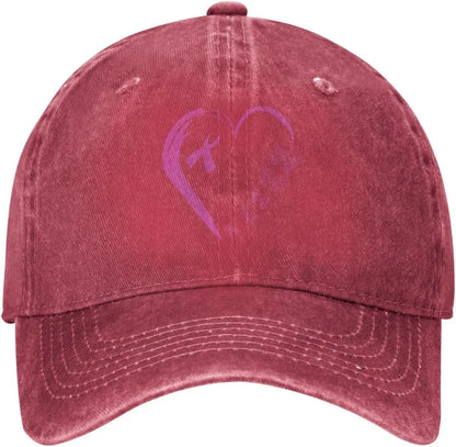 I'm A Survivor Heart Pink Ribbon Breast Cancer Awareness Unisex Baseball Cap