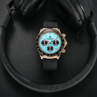 PAGANI DESIGN 40MM V2 Men Quartz Watches Sapphire Retro Chronograph Stainless Steel Waterproof Watch Men Relogio Masculino