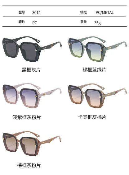 ‌‌2025 New Fashion D-Logo Square Sunglasses for Women Trendy Street Style Sun Glasses Unisex Outdoor UV400 Protection Goggles