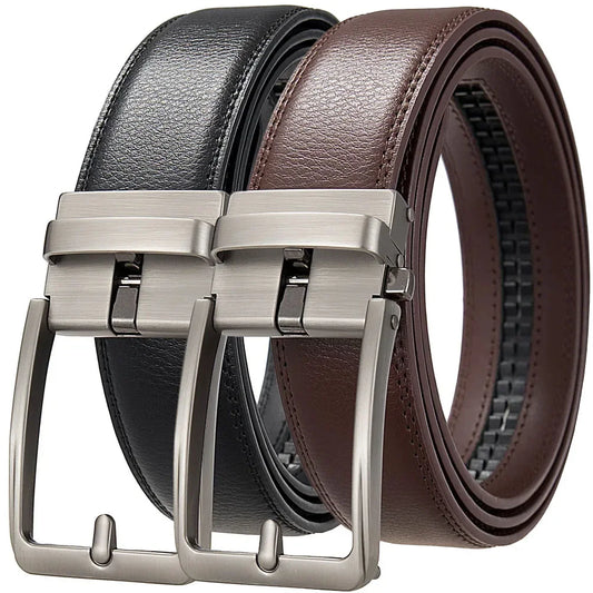 Genuine Leather Belts for Men Luxury Brand Designer Fashion Automatic Buckle Men's Jeans High Quality Waist Male Strap