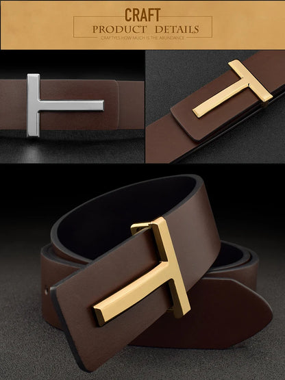 2023 new luxury high quality letter slide buckle designer belts men genuine leather famous brand 3.8cm Cowksin ceinture homme