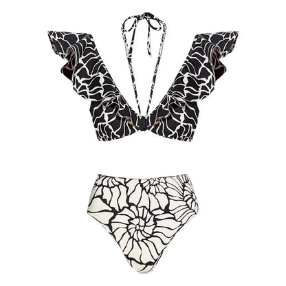 Women Swimsuit with Skirt Beachwear