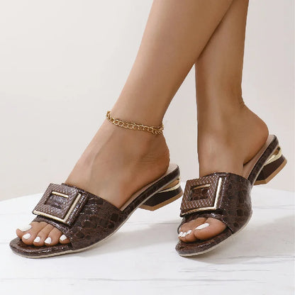 Women High Heel Slippers Summer
