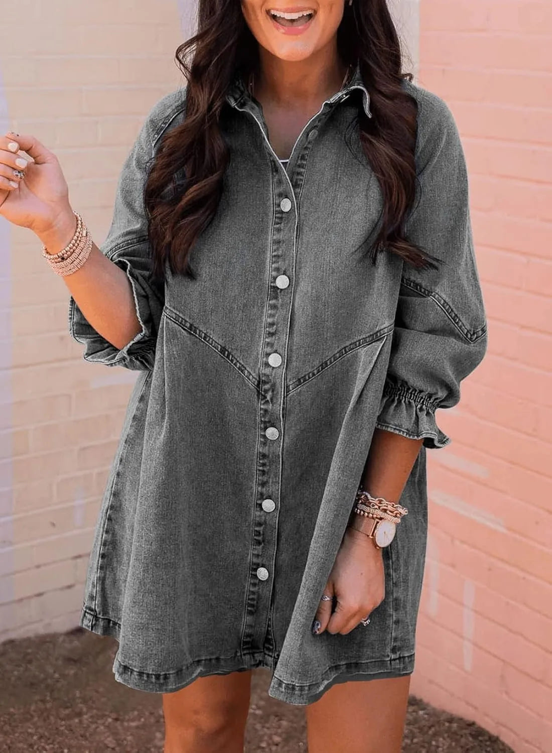 Women's Denim Shirt Dress