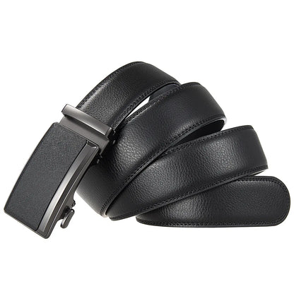 Men's Leather Belts Fashion Automatic Buckle Cowskin Male Belt Luxury Designer Black Brown 3.5cm Plus Size 130 140 150 160 170cm