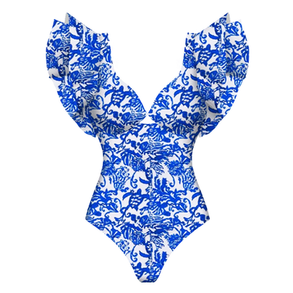Women Swimsuit with Skirt Beachwear