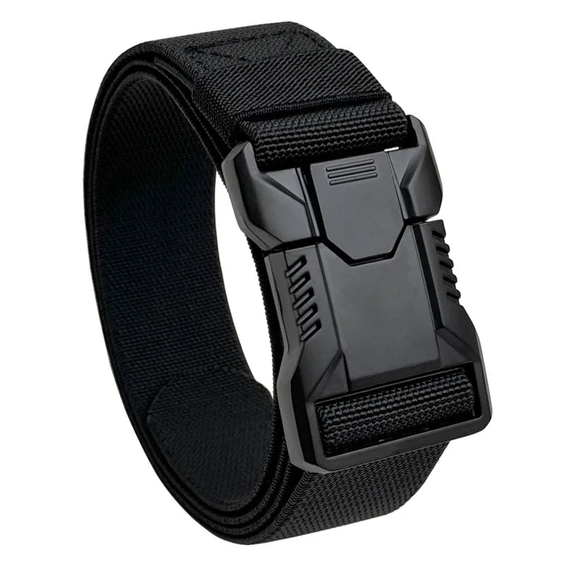 Red Ears Plastic buckle tactical belt men's multifunctional military fan canvas belt outdoor faux nylon training waist belt