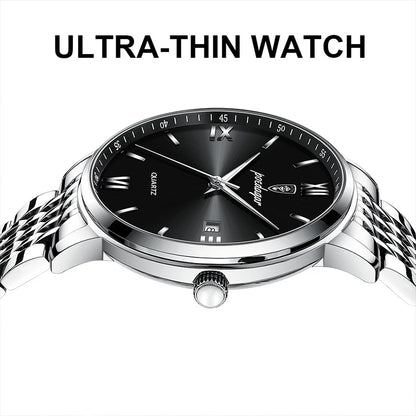POEDAGAR Luxury Sports Men's Wristwatch Stainless Steel Waterproof Date Man Watch High Quality Casual Fashion Quartz Men Watches