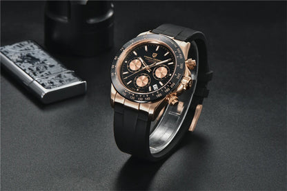 PAGANI DESIGN 40MM V2 Men Quartz Watches Sapphire Retro Chronograph Stainless Steel Waterproof Watch Men Relogio Masculino