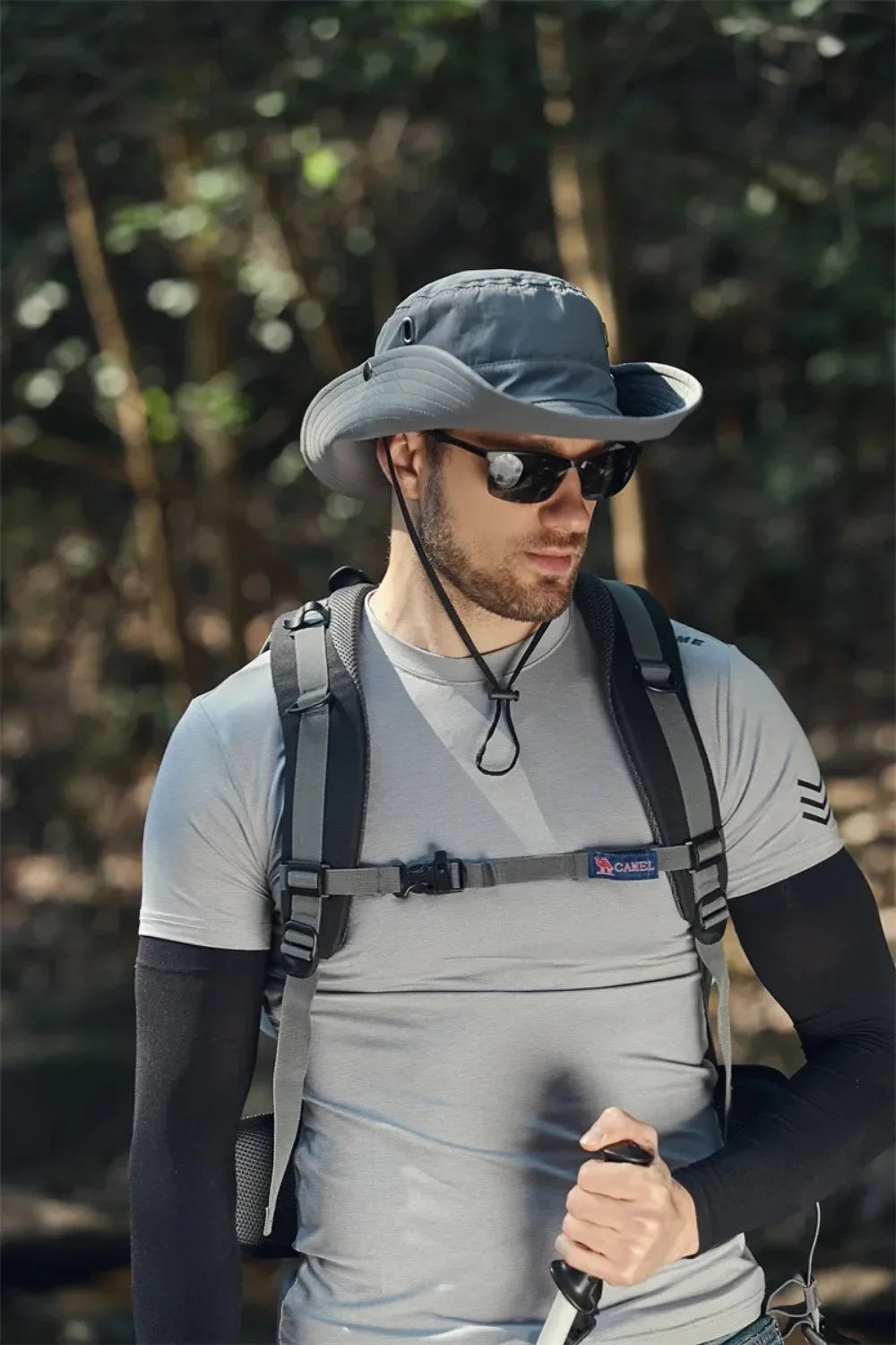 new Men's Wide Brim Sun Hat - Waterproof UV Protection Safari Bucket Hat for Fishing Hiking Climbing Summer Outdoor Oversized