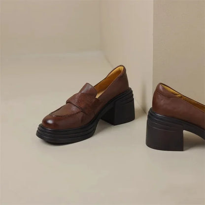 Women High Heel Causal Loafers