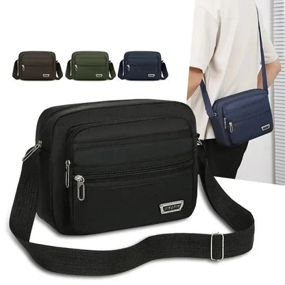 Large Capacity Men's Bag Single Shoulder Bag Waterproof And Wear-resistant Backpack Multiple Pockets For Business Business