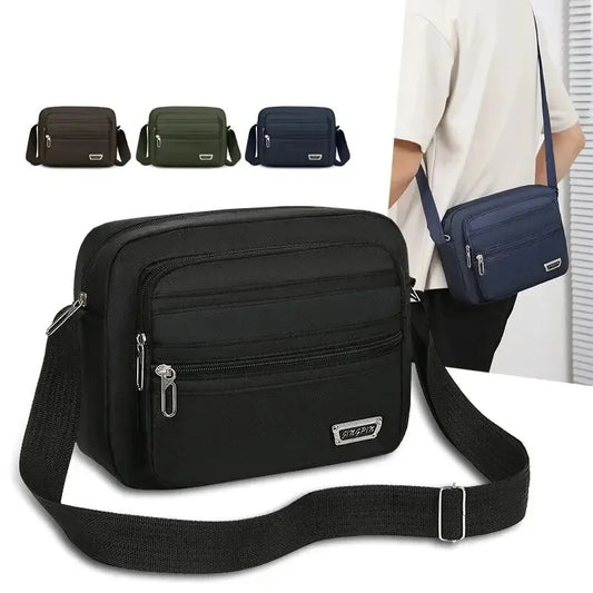 Large Capacity Men's Bag Single Shoulder Bag Waterproof And Wear-resistant Backpack Multiple Pockets For Business Business