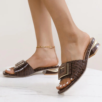 Women High Heel Slippers Summer