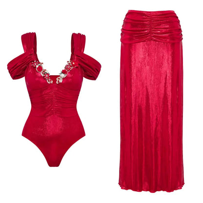 Bikini Bodysuit Swimwear Women Beachwear Holiday Bikini Cover Ups Outfits