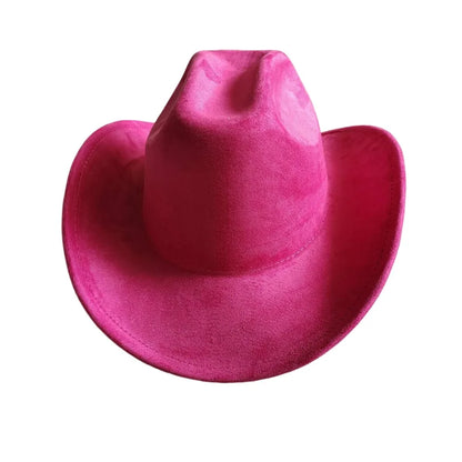 Cow Head Belt Suede Leather 7.5CM Western Cowboy Fedora Hat Women's Men's Church Jazz Hat Fashion Travel Party Hat Denim Hat