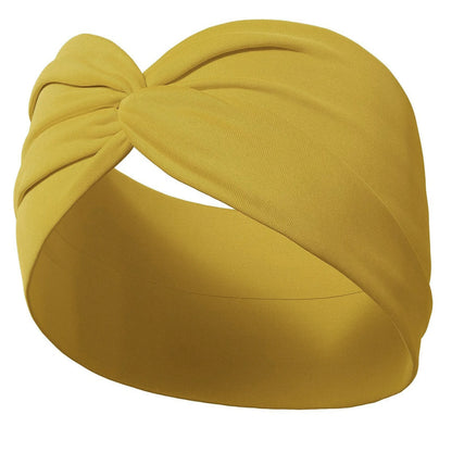 Yoga Headbands For Women's Hair Wide Thick Stretchy Boho African Turban Knotted Leopard Head Bands