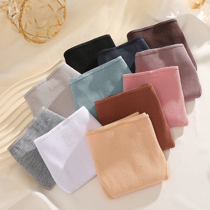 New 3Pcs/Set Cotton Brazilian Panties For Women Sexy Low-Waist Bikini Underwear Sets Solid Color Breathable Intimates Lingerie