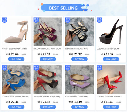 LOSLANDIFEN Women Sandals Summer Colourful Sexy Peep Toe Buckle Strap Sandal Platform Thick High Heels Party Red Wedding Shoes