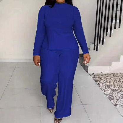 2 Piece Women Sets 2025 New Arrival Plus Size Spring Autumn Matching Sets Top And Pants Suits Outfits Oversized Clothing