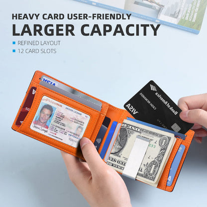 Rfid Microfier Leather Luxury Men Wallets Money Bag Slim Thin Man Card Holder Wallet for Men Short Purse Male Vallet Billfold