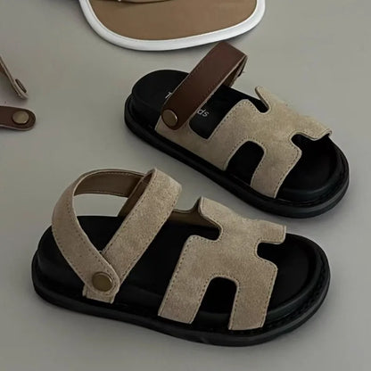 2025 Children's Summer Style Wide Face Thick Bottom Outdoor Casual Slippers for Girls Sandals for Boys Beach Shoes