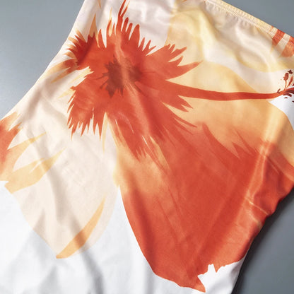 Women's Flower Printed Tubeless Dress