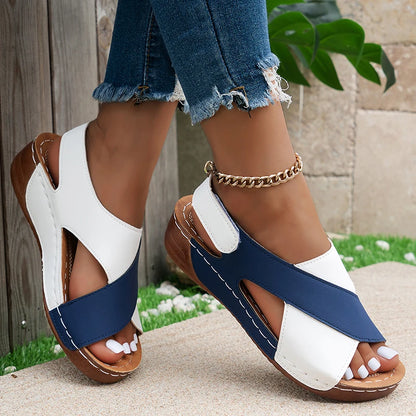 Summer Women Shoes Sandals Non-Slip Sandals Woman Beach Women's Sandals Wedge Walking Shoes Retro Female Sandal Women Footwear