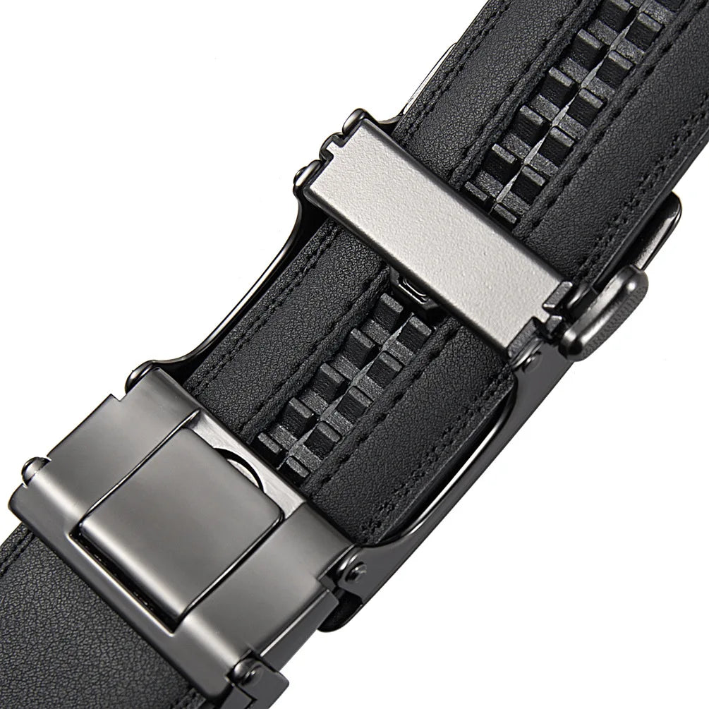 Men's Leather Belts Fashion Automatic Buckle Cowskin Male Belt Luxury Designer Black Brown 3.5cm Plus Size 130 140 150 160 170cm