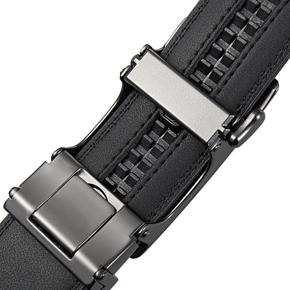 Men's Leather Belts Fashion Automatic Buckle Cowskin Male Belt Luxury Designer Black Brown 3.5cm Plus Size 130 140 150 160 170cm