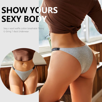 New 3Pcs/Set Cotton Brazilian Panties For Women Sexy Low-Waist Bikini Underwear Sets Solid Color Breathable Intimates Lingerie