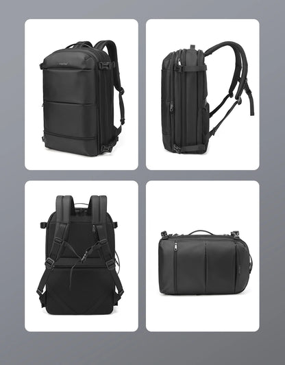 Tigernu Vacuum Compression Backpacks Men Travel Backpack Expandable USB Bag Large Capacity 17 Laptop Bags For Schoo Cabin Bags