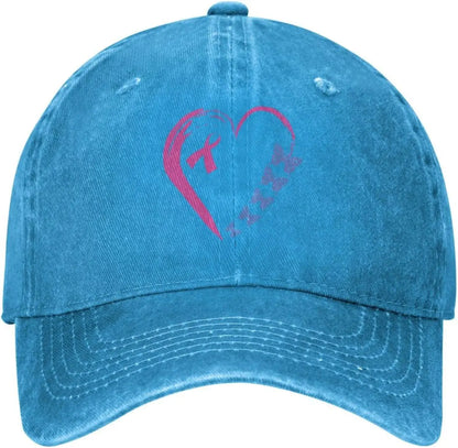 I'm A Survivor Heart Pink Ribbon Breast Cancer Awareness Unisex Baseball Cap