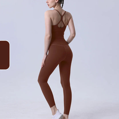 2 Piece Yoga Clothes Women's Tracksuit Athletic Wear Pilates Fitness Suit Gym Workout Push Up Clothes Sports Bra Leggings Suit