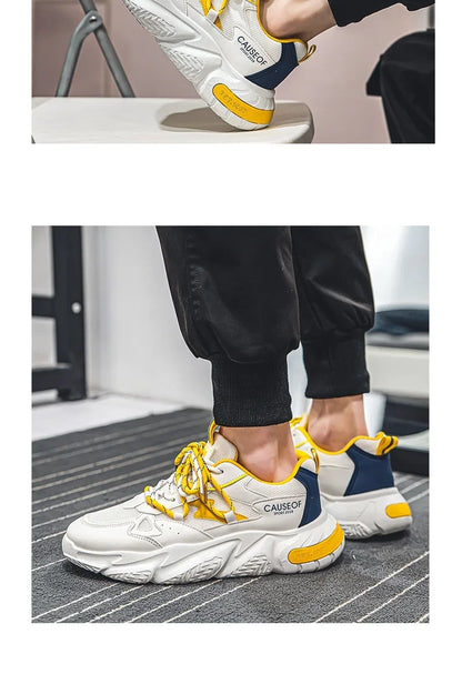 2024 Autumn Men Shoes Fashion Chunky Sneakers Height Increasing Casual Shoes Male Trainers Sports Shoes Zapatos Hombre