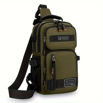 Men's Chest Bag Multifunctional Molle Waist Pack Travel Lightweight Handbag Outdoor Hiking Cycling Crossbody Bag Large Rig Pouch