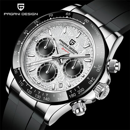 PAGANI DESIGN 40MM V2 Men Quartz Watches Sapphire Retro Chronograph Stainless Steel Waterproof Watch Men Relogio Masculino